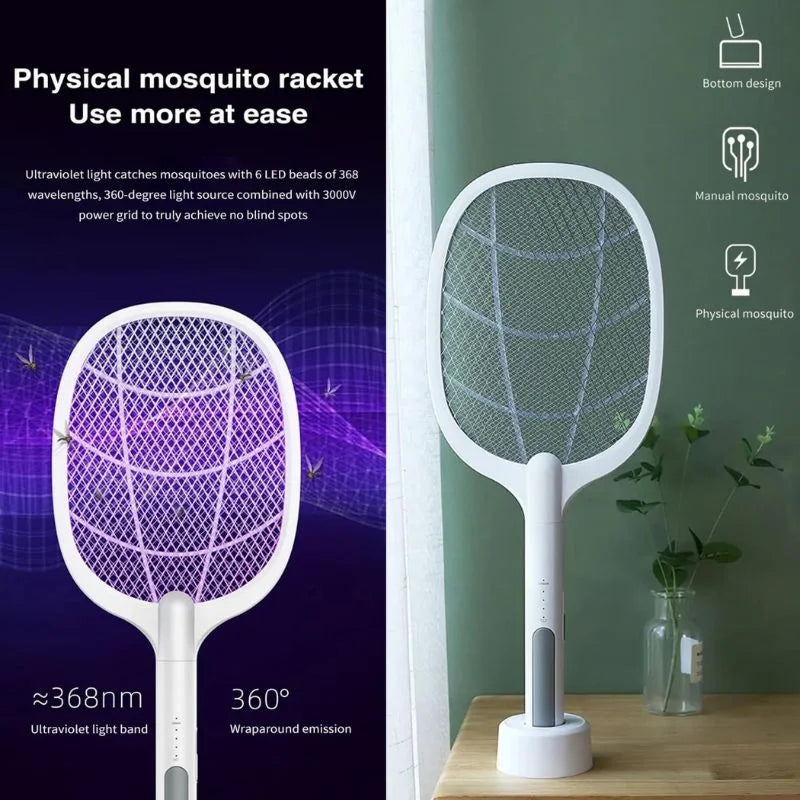 USB Rechargeable Mosquito Racket ( PACK OF 2)| | Electric Insect Killer Swatter | For Indoor & Outdoor Use