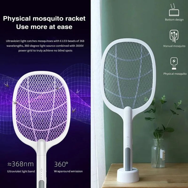 USB Rechargeable Mosquito Racket ( PACK OF 2)| | Electric Insect Killer Swatter | For Indoor & Outdoor Use