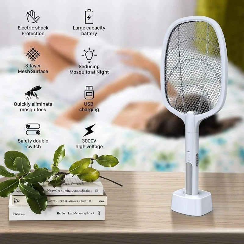 USB Rechargeable Mosquito Racket ( PACK OF 2)| | Electric Insect Killer Swatter | For Indoor & Outdoor Use