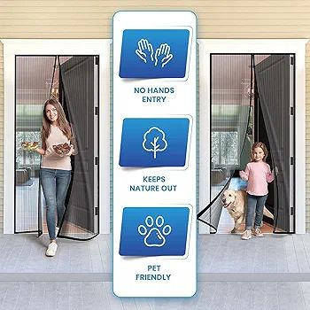 Anti-Mosquito mesh Magnetic net Black Curtain for Door